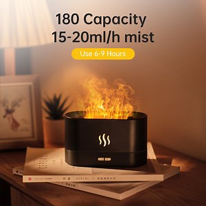 [Hot Item] New 3D Simulation Flame Diffuser Desktop Seven-Color Flame Humidifier Home Fragrance Diffuser