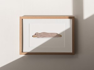 Chocolate Dapple Dachshund Print, Pet Dog Wall Art, Downloadable Prints, Minimalistic Art Prints, Printable Wall Art, Digital Download Art - Etsy