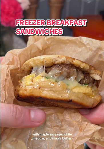 Freezer Breakfast Sandwiches with Maple Butter (Easy Meal Prep)