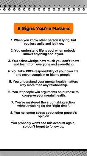 8 Signs You’re More Mature Than Most People