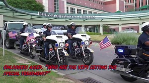 As the limo pulled away with a police escort, we heard the question, "Who is that?" Some VIPs, that's who! | Nebraska Medicine