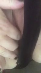 Lifting my sundress and pulling my pants to one side so I can finger my fat pussy