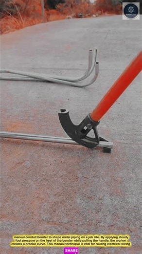 Manual & Precise: The bending process of electrical conduit piping - Satisfying construction