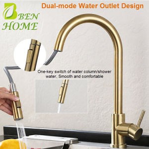 [Hot Item] High Quality Modern Spring Pull Down Single Lever Kitchen Sink Mixer Tap