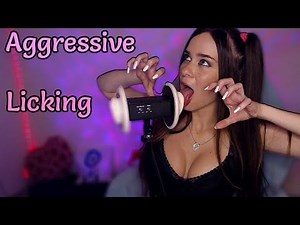 The most *Aggressive* Ear licking ever !! ASMR - Intense 👅