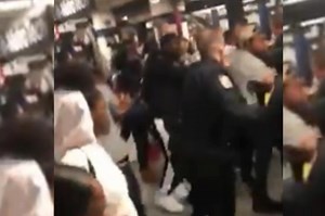 NYPD cop seen punching teen in Brooklyn subway brawl has been transferred