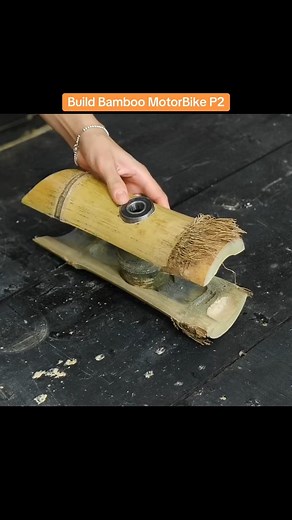 Mom Builds Bamboo Motorcycle For Her Son P2 #ndwoodart #homemade #build #diy #foryou #woodworking #handmade. | Fletcher Sanders