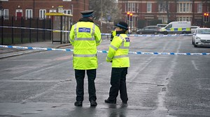 Bullet hole seen at bus stop after 15-year-old shot