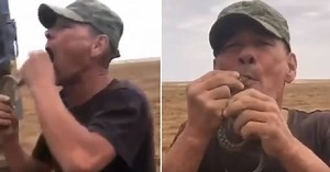 Un hombre se metió una serpiente en la boca para impresionar a sus compañeros y murió
