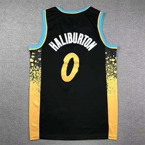[Hot Item] Black Indiana Basketball Haliburton Basketball Jersey 0# All Stitched