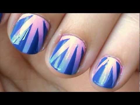 Gradient Nail Art Tutorial Using Tape Easy