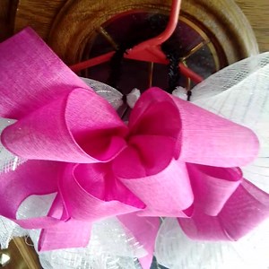 Handmade Angel Wing Wreath, White Deco Mesh With Pink Bow, Memorial Decor - Etsy
