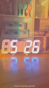 29K views · 61 reactions | 3D LED Digital Clock Wall Decor Glowing Night Mode 3 Alarms Electronic Table Clock 12/24H Wall Clock for Living Room LED Clock 朗 #ledclock #clock #alarmclock #diyclock #diy #fyp #fypシ゚viral #colorqo #ledlight #alarm #diyledclock | ColorQo.com.bd | Facebook