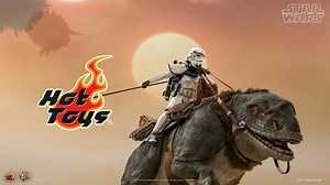 The Sandtrooper Sergeant figure and Dewback collectible is fully crafted in a way that celebrates their original appearance with highly-detailed features. The Collectible Set and Deluxe Version of Dewback includes an interchangeable jaw and standing leg for additional display options. Recruit this armored soldier and the creature on Tatooine to your Star Wars collection. #SandtrooperSergeant #Dewback #ANewHope #StarWars #Lucasfilm #HotToys #Collectibles #SixthScale | Hot Toys