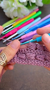 Super gorgeous Crochet puff stitch pattern #😲💯 #creative #New #photo #reelsvideo #knitters #view | Knit Crochet Patterns