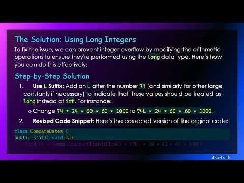 Understanding System.currentTimeMillis() in Java: Avoiding Integer Overflow in Time Calculations