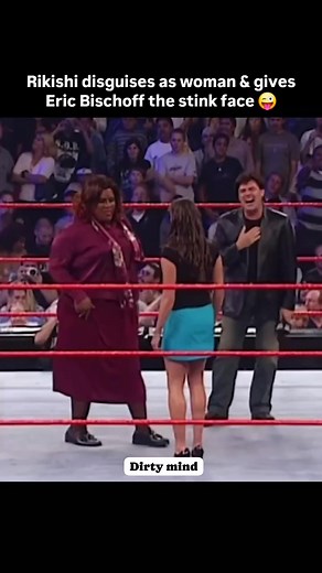 On this day in wrestling history Rikishi disguises as woman & gives Eric Bischoff the stink face at Unforgiven 9/22/02 #wwe #attitudeera #vincemcmahon #therock #stephaniemcmahon #undertaker #tripleh #johncena #wwefan #chrisjericho #wweraw #wwememes #wweuniverse #prowrestling | DIRTY MIND
