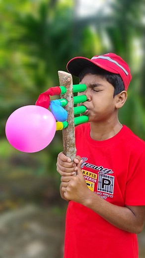 Balloon Launcher 4 Tube with Mehegoni Tree #toys #balloons #crafts | Creation By Nayan