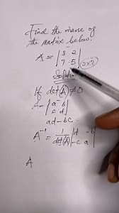 10K views · 244 reactions | Find the inverse of a 2x2 matrix- JAMB #matrix #calculation #instructoralison #mathtutor #StudySmart | Alison Zaccheaus Otuebe | Facebook