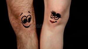 Male and Female Legs with Funny Faces Falling in Love Stock Video - Video of smiley, funny: 34788892