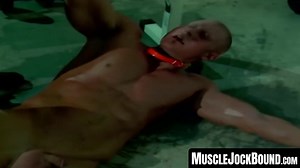 MuscleJockBound.com - Handsome jock's post-gym bondage session with ropes, chains, and intense domination