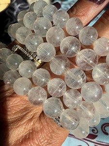 Blue Needle Quartz Crystal Beaded Bracelet: Angel Feather Quartz - Etsy