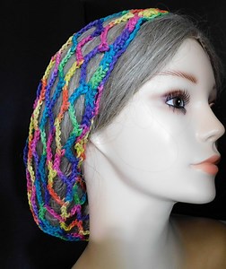 Colorful Fashion Snood Hair Net Head Cover | Long Hair | 100% Cotton Grown in USA | Adjust Elastic | All Colors | Good Layering | Exclusive - Etsy