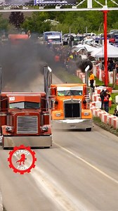HOT Bobtail Semi-Tractor race William King vs "Jug" Jean-Guy Boulanger #fyp #racing #bigrig #diesel | Patriot T-Rex
