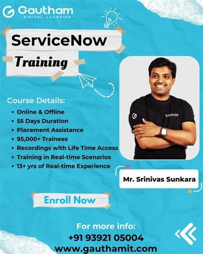 ServiceNow Training : ITSM - Admin, Development and Implementation. #servicenowtraining