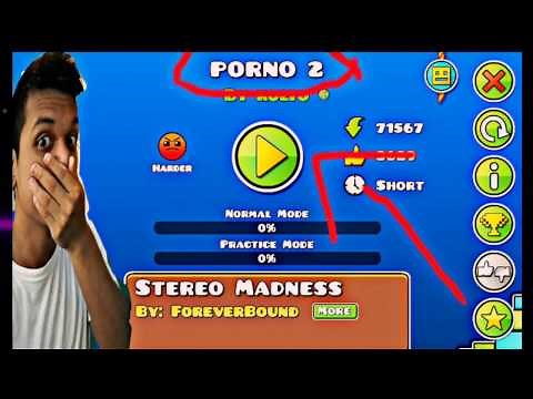 JUGANDO DOS NIVELES"PORNO" en geometry dash(2.1)