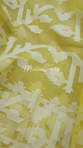 3.4K views · 69 reactions | Jamdani Pattern Muslin Tantuj Saree  #soft #elegant #jamdani #saree #muslin #yellow | Mimosa Boutique | Facebook