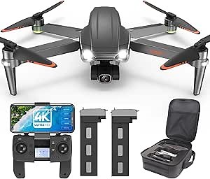 Wipkviey B11 3-Axis Gimbal Drone with 4K Camera, Anti-Shake and Wind for Adults FPV Foldable for professional drone with GPS/Optical Flow Positioning