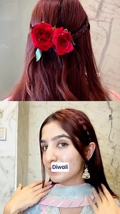 ✨ 2 Easy Hairstyles for Diwali! ✨ Don’t forget: while styling, protecting your hair from heat damage is just as important! Use the Hairfall Control Shampoo and Damage hair conditioner to keep your hair healthy and strong so you can enjoy every moment worry-free. Happy Diwali! 🪷🪷 | Re'equil