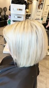 Turning short locks into blonde perfection with foils by @_hair_by_kristin 李 Products used: Intense Pearl Blonde 100V Purple Shampoo Purple Mask 40 Volume Developer #UglyDucklingColor #blondehair | Ugly Duckling Hair Color | Facebook