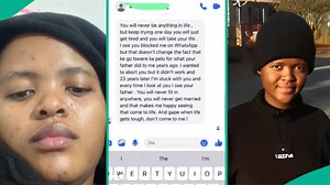 "You will never get married": Lady shares heartbreaking message mum sent her