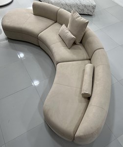 [Hot Item] Foshan Sofa Factory Modern Hotel Lobby Fabric Modular Curved Corner Couch Sofa