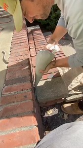 Brick Restoration #fyp #downesconstruction #diy #construction #constructiontok #masonry #cement #brick #groutbag #pointing #joints #repair #trending #viral #fyp #foryoupage #restoration #buildnj | Lucien Duncan