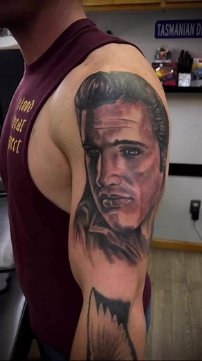 Elvis Portrait Tattoo by Taz - Discover Incredible Art