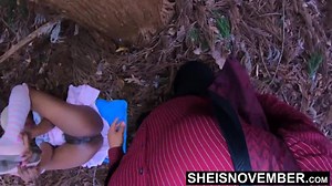 Msnovember Father In Law Getting Her Little Ebony Pussy Ready To Screw On Forest Floor Pov 60Fps
