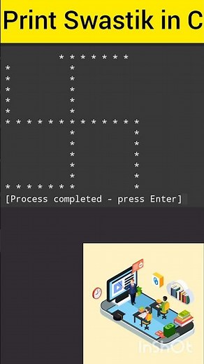 Write a Program to Print Pattern (Swastik) in C