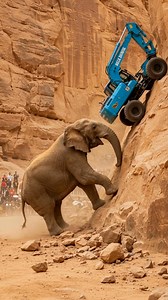 Elephant Echo - Elephant Saves Excavator from Cliff! | Denwo