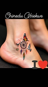 Expectional ankle tattoo ideas #butterfly #fyp #tattooartist #goviralreels | Chinedu Obiekwe