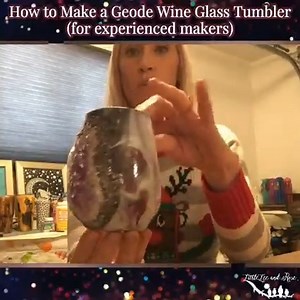 How to make a Geode wine glass tumbler (for experienced makers)🔥🙌 #littleleeandrose #geodewineglass #wineglasstumbler #stepbysteptutorial #diytutorial #amazing | LittleLee and Rose