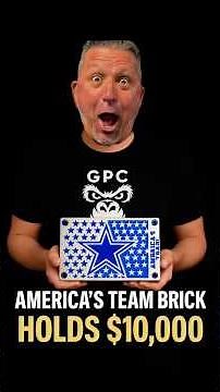America’s Team Brick Custom-built football edition, holding $10,000 in cash. 🏈🧱