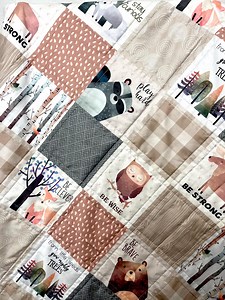 Baby Boy Quilt, Woodland Quilt, Woodland Nursery,handmade Baby Blanket, Baby Shower Gift, Nursery Decor, Crib Bedding, Handmade Quilt - Etsy