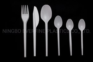[Hot Item] Most Popular Disposable Plastic Tableware Cutlery: Fork, Knife, Teaspoon, Coffee Spoon (PS)