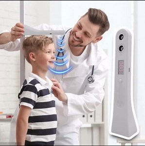 Portable Ultrasound Body Height Stadiometer, Handheld Cordless Body Height Meter Device for Children and Adults with LCD Display,Smart Digital Height Measurement Tool