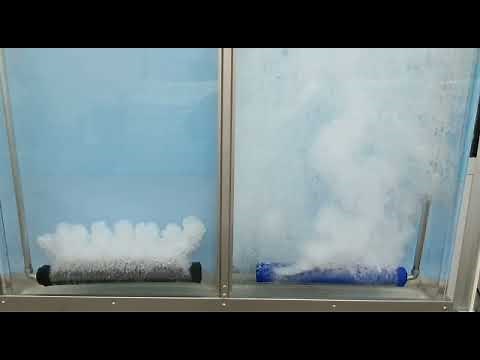 Geotierre Tuboflex framed EPDM membrane Tube diffuser compared to traditional elastomer diffuser