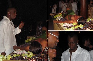 Wild photos show Sean ‘Diddy’ Combs eating food off a naked woman at one of his celeb-packed parties