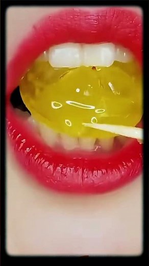 Delicious Yellow Candy – A Burst of Sunshine in Every Bite! 🍋🍬 #asmr #satisfying #eatingsounds